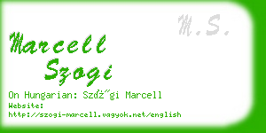 marcell szogi business card